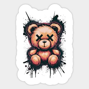 Urban Graffiti Bear Sticker